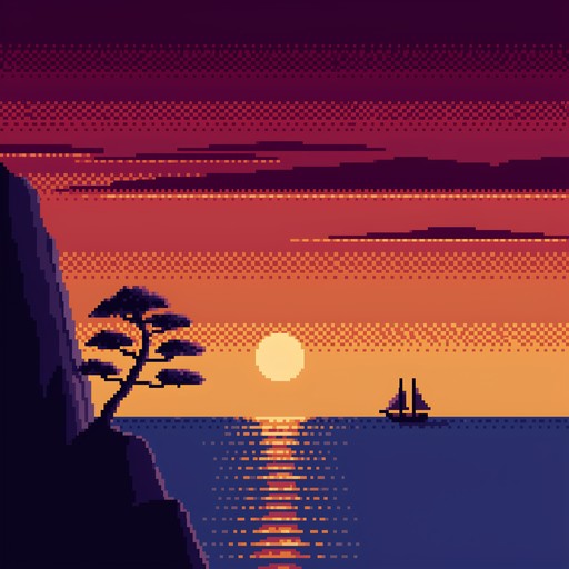Download Pixel Art Sunset Image - Pixelart, Sunset, Ocean | StockCake