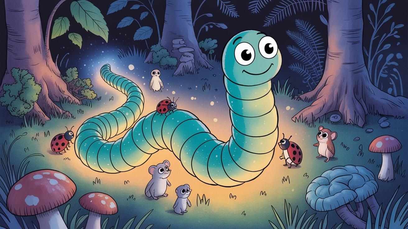 Lightworm Free Luminous Forest Friend Image - Worm, Glowing, Forest | Download at ...