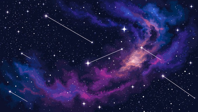 Download Cosmic Pixel Highway Image - Cosmic, Space, Stars | StockCake
