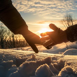 Free Winter Handshake Moment Image - Winter, Sunrise, Snow | Download ...