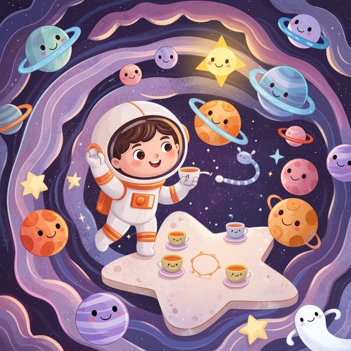 Free Cosmic Tea Party Image - Astronaut, Robot, Child | Download at ...