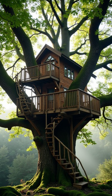 Free Woodland Canopy Treehouse Image - Treehouse, Forest, Woodland ...