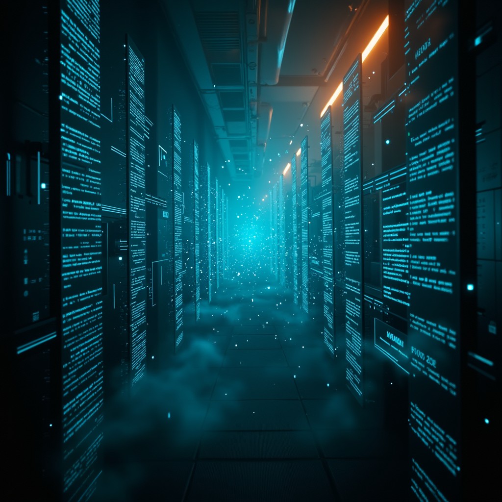 Free Holographic Code Corridor Image - Holographic, Code, Cyber ...