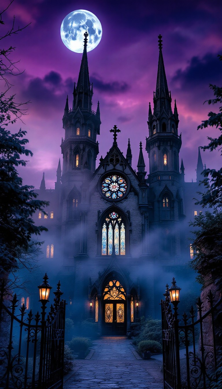 Free Gothic Cathedral Moonlight Image - Gothic, Cathedral, Spires ...