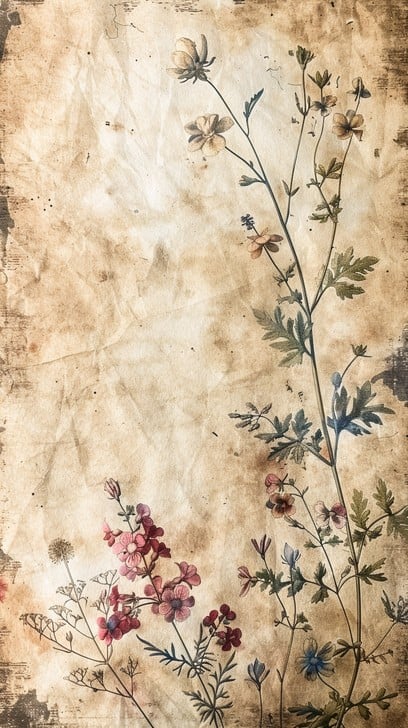 Free Vintage Floral Art Image - Vintage, Floral, Parchment | Download ...