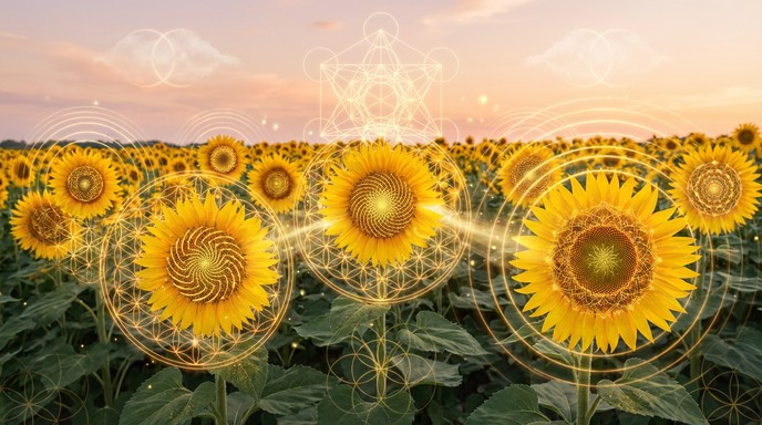Sunflower Patterns Math Free Sacred Geometry Garden Image - Sunflowers, Geometry, Sacred ...