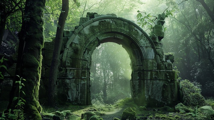 Free Enchanted Forest Gateway Image - Forest, Archway, Mist | Download ...