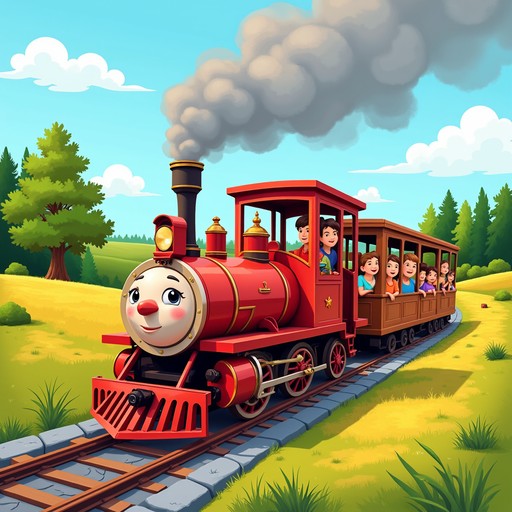 Small Red Train Free Cheerful Red Train Image | Download at StockCake