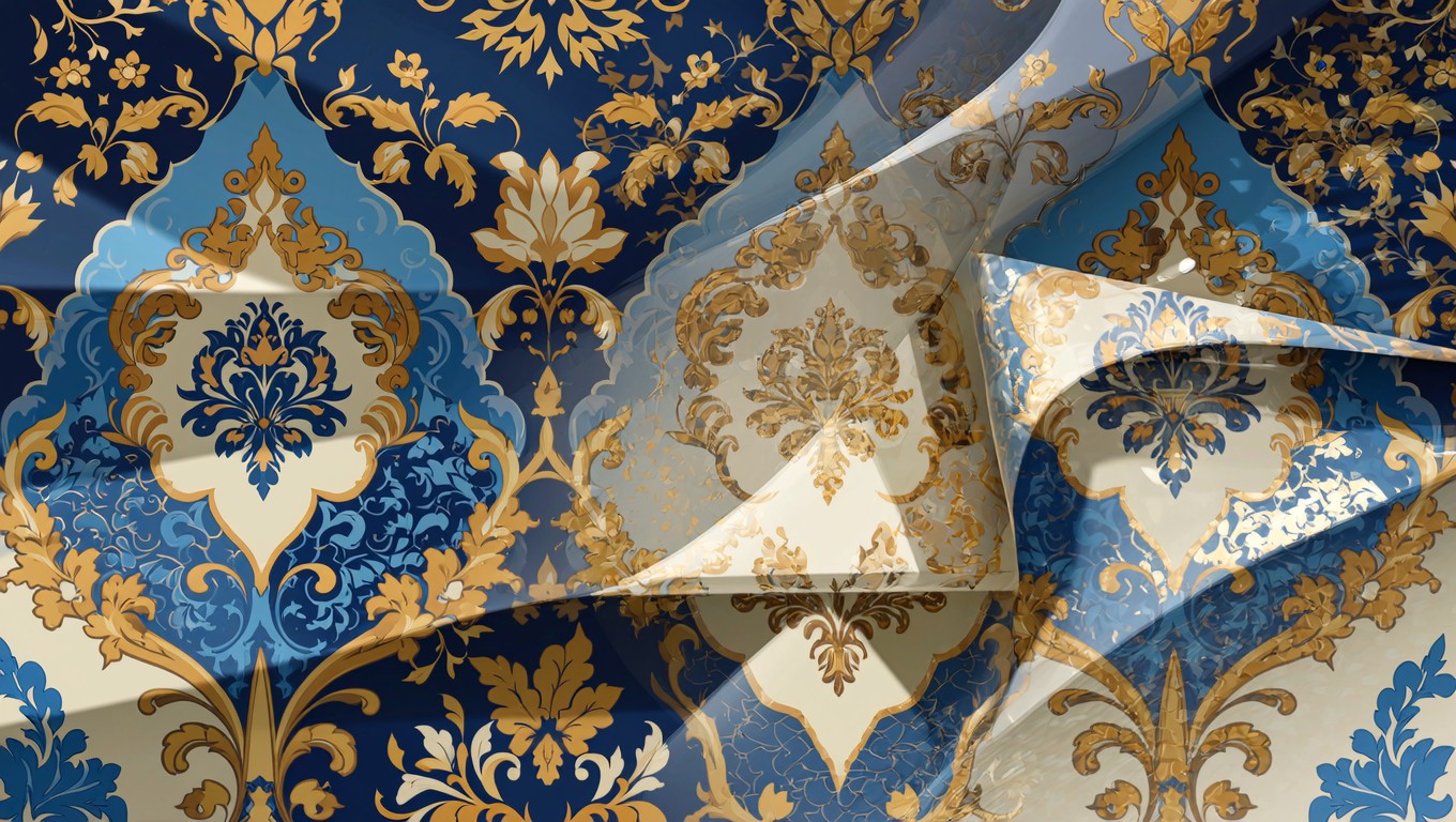 Free Royal Blue Damask Image - Damask, Baroque, Victorian | Download at ...