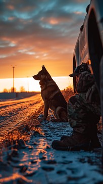 Download Sunset, Dog, Adventure Image - Sunset, Child, Dog | StockCake