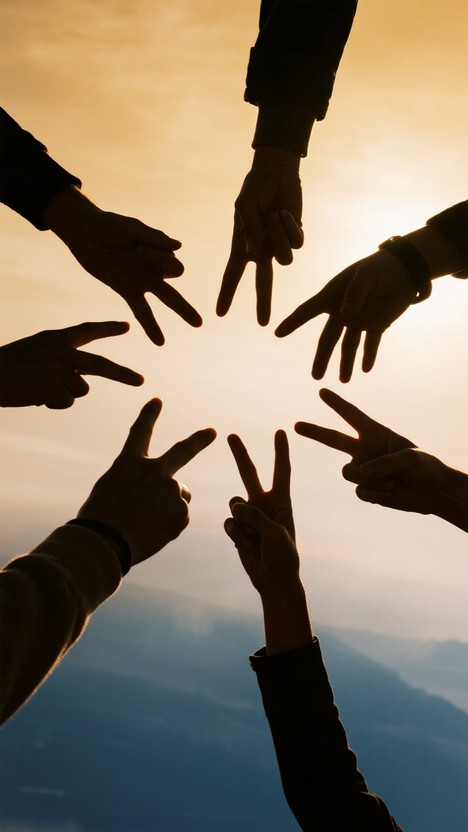 Team Rise Hand Shadow Free Together We Rise Image - Silhouettes, Hands, Victory | Download at ...