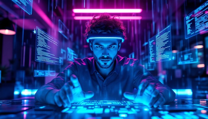 Free Future Tech Developer Image - Cyberpunk, Neon, Futuristic ...