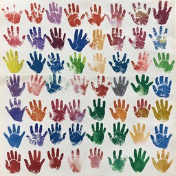Mini Hand Prints Color Free Colorful Hand Prints Image - Colorful, Handprints, Artwork ...