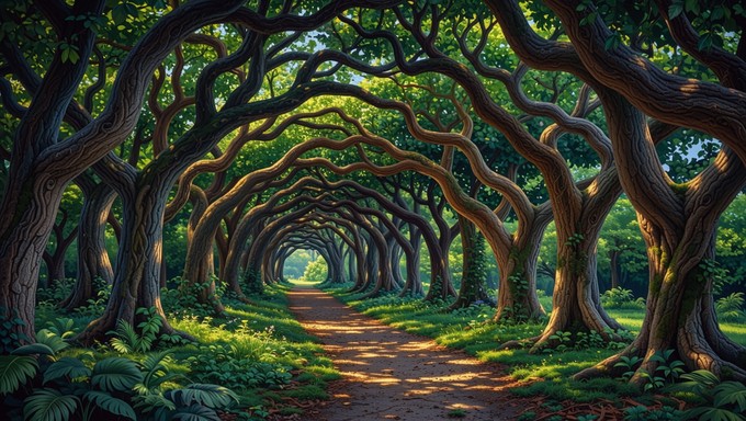 Free Mystical Tree Passage Image - Forest, Tunnel, Pathway | Download ...