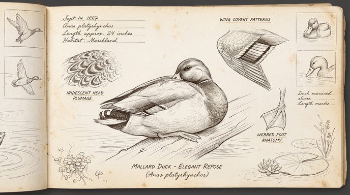 Duck Study Free Mallard Duck Study Image - Mallard, Duck, Sketch | Download at ...