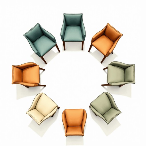 Free Teal Chair Circle Image - Chairs, Circle, Teal | Download at StockCake