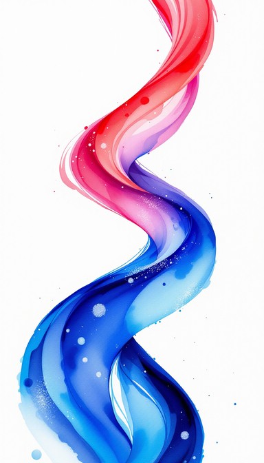 Free Flowing Color Ribbons Image - Watercolor, Abstract, Ribbon ...