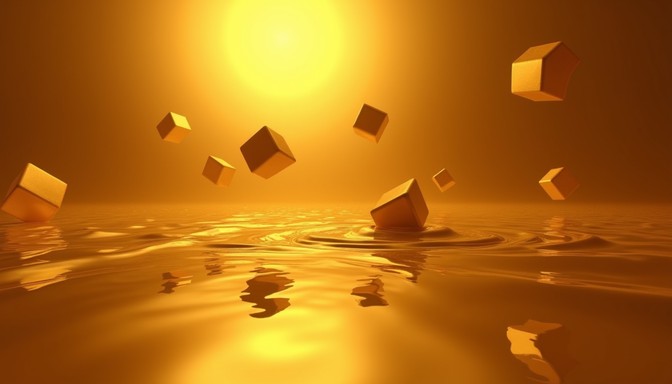 Free Molten Gold Symmetry Image - Gold, Geometric, Reflections ...