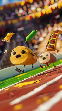 Free Food Characters Racing Image - Animation, Food, Racing | Download ...