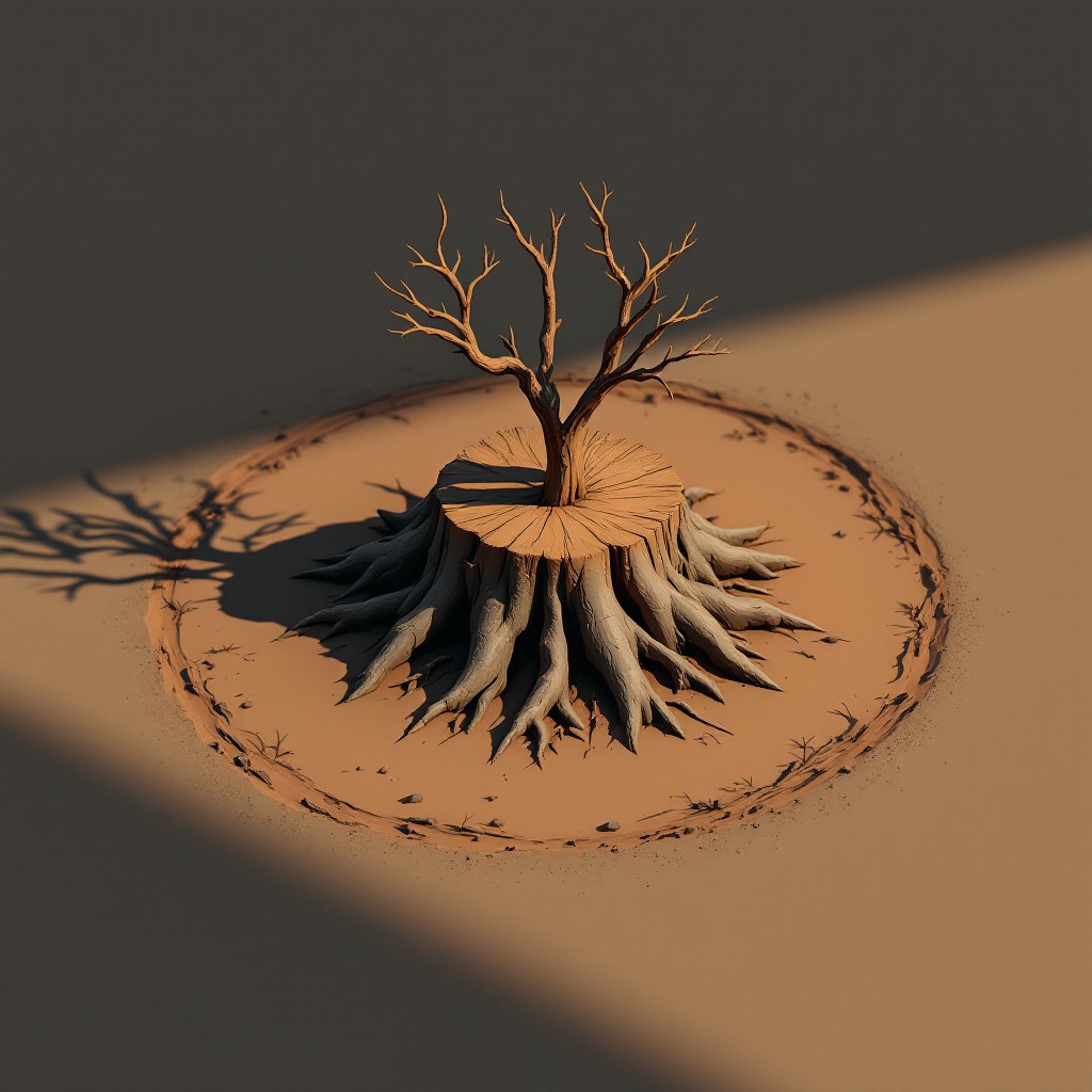 Download Lonely Stump Shadow Image - Stump, Minimalist, Geometric ...
