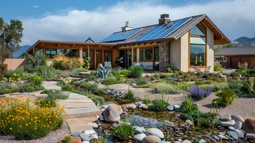 Free Eco-friendly Suburban Home Image - Sustainable, Solar, Landscaping ...