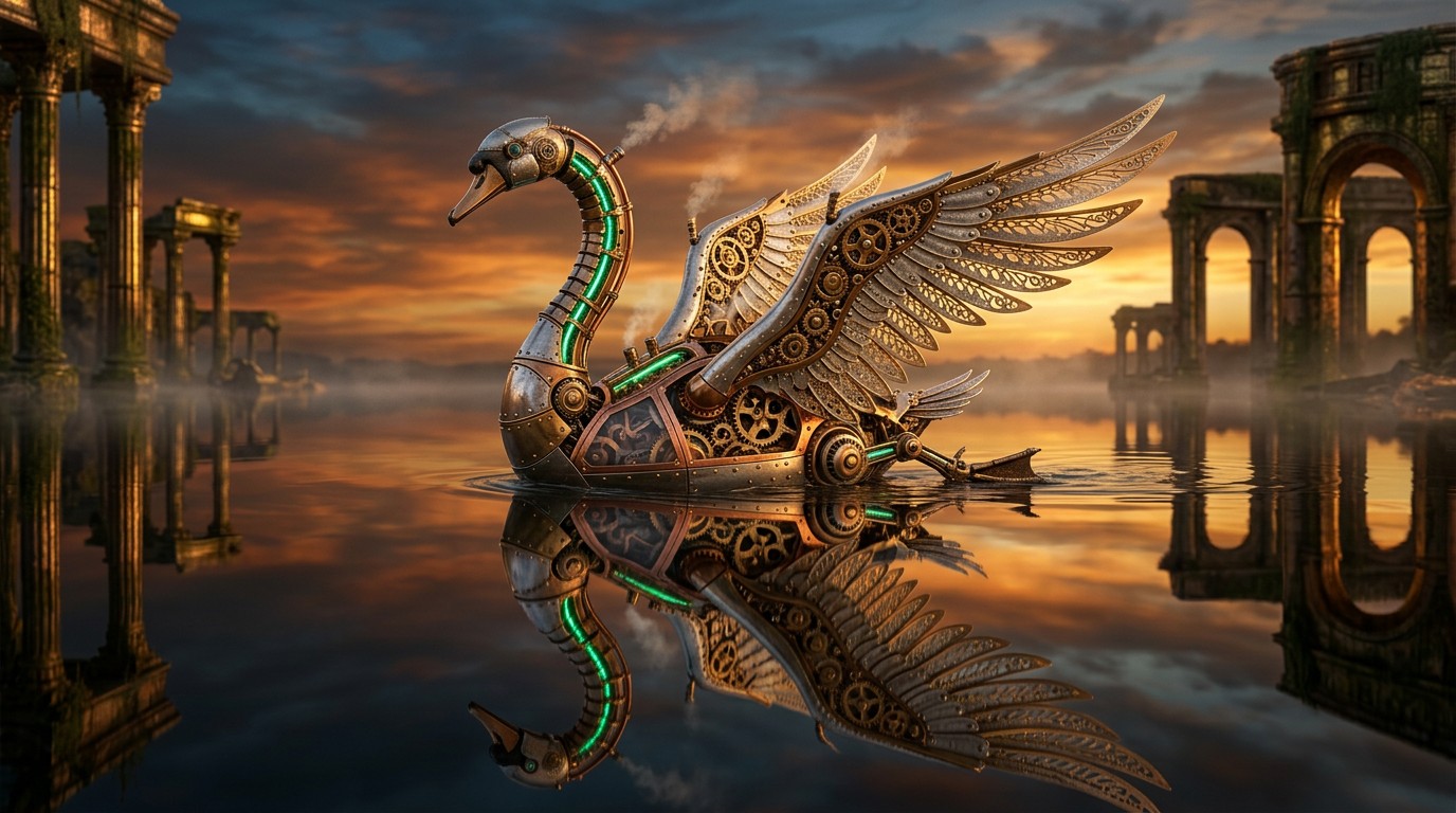 Free Mechanical Swan Glides Image - Steampunk, Mechanical, Swan ...