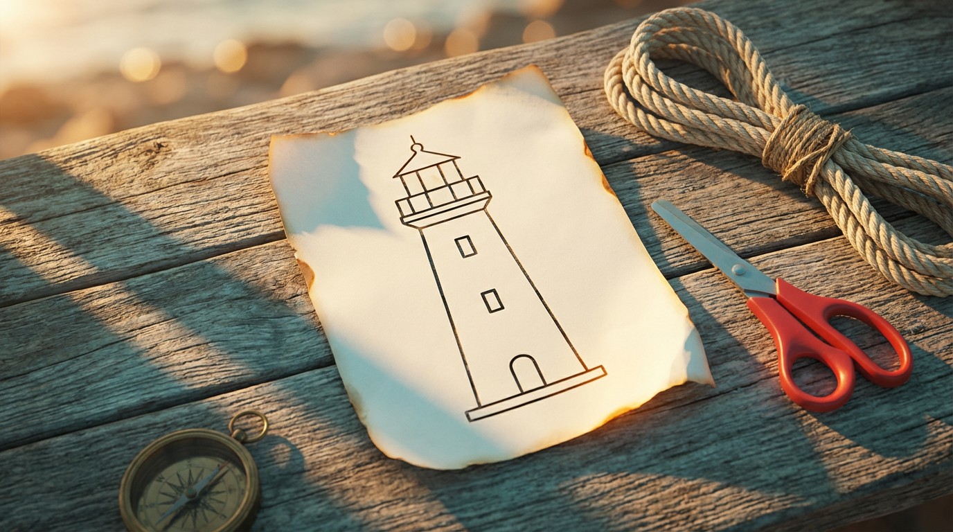 Free Lighthouse Craft Template Image - Lighthouse, Template, Craft ...