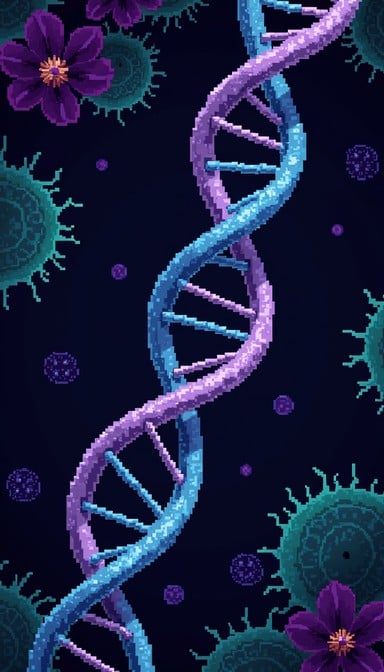 Free DNA Pixel Spiral Image - Dna, Helix, Pixel | Download at StockCake