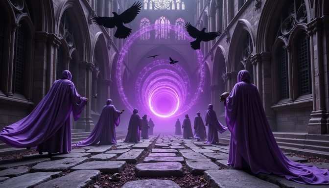 Pull Into Mist Free Gothic Portal Convergence Image - Gothic, Cathedral, Purple ...