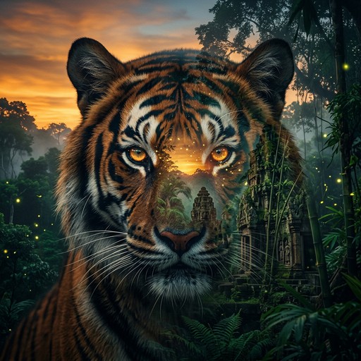 Tiger Blend In Free Tiger Jungle Fusion Image - Tiger, Jungle, Wildlife | Download at ...