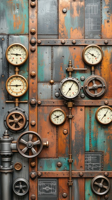 Free Steampunk Industrial Texture Image - Steampunk, Industrial ...