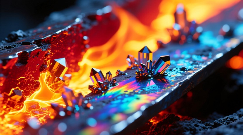 Fire Crystal Texture Free Fire Meets Crystal Image | Download at StockCake