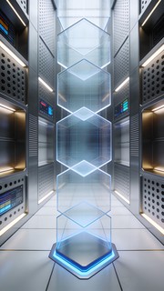 Download Futuristic Laboratory Architecture Image - Hexagonal ...