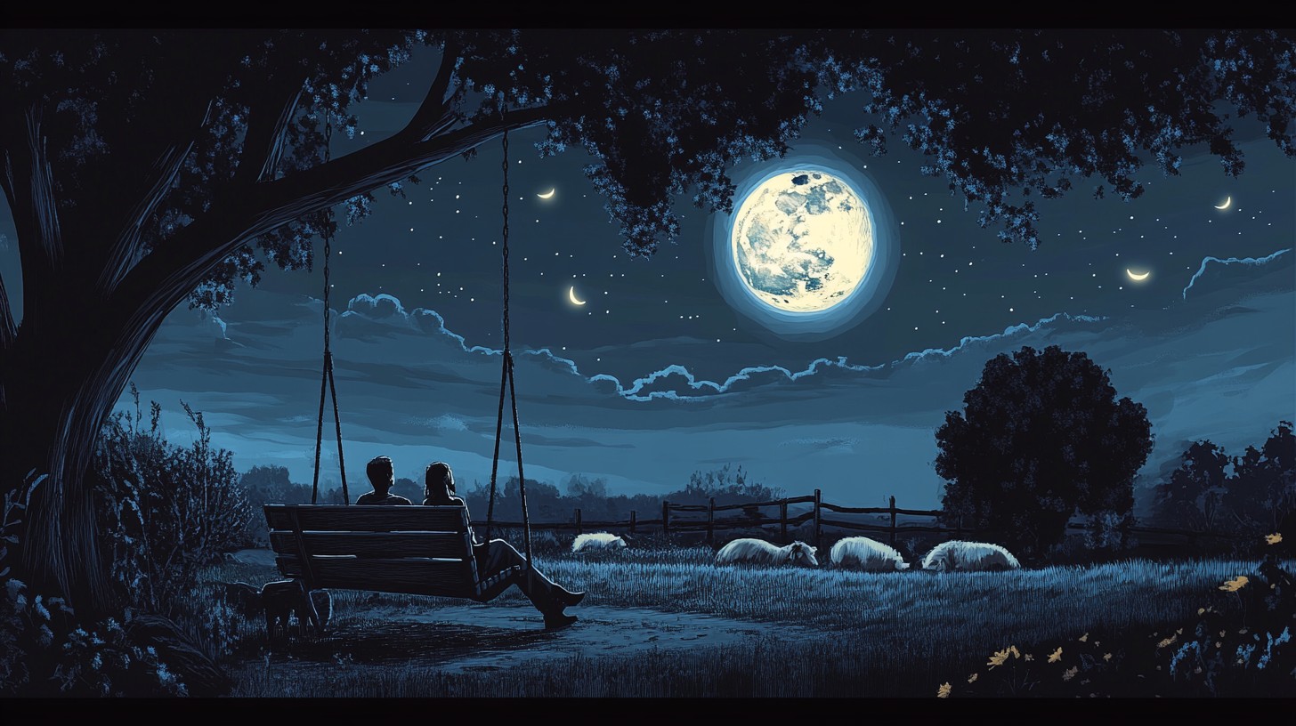 Free Moonlit Rural Night Image - Moonlit, Rural, Night | Download at ...