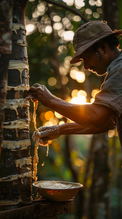Rubber Tapping Process Images Free Rubber Tapping Work Image - Rubber, Tapping, Worker | Download at ...