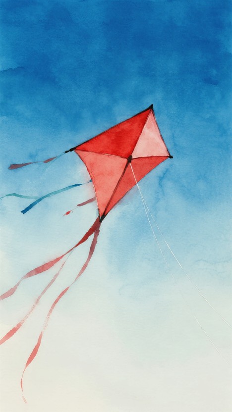 Free Soaring Red Kite Image - Kite, Red, Blue | Download at StockCake