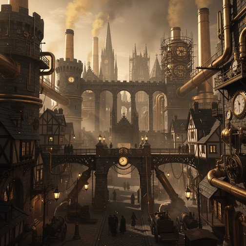 Free Steampunk Medieval Metropolis Image - Steampunk, Medieval ...