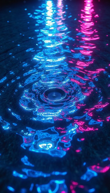 Free Digital Water Portal Image - Cyberpunk, Holographic, Neon ...