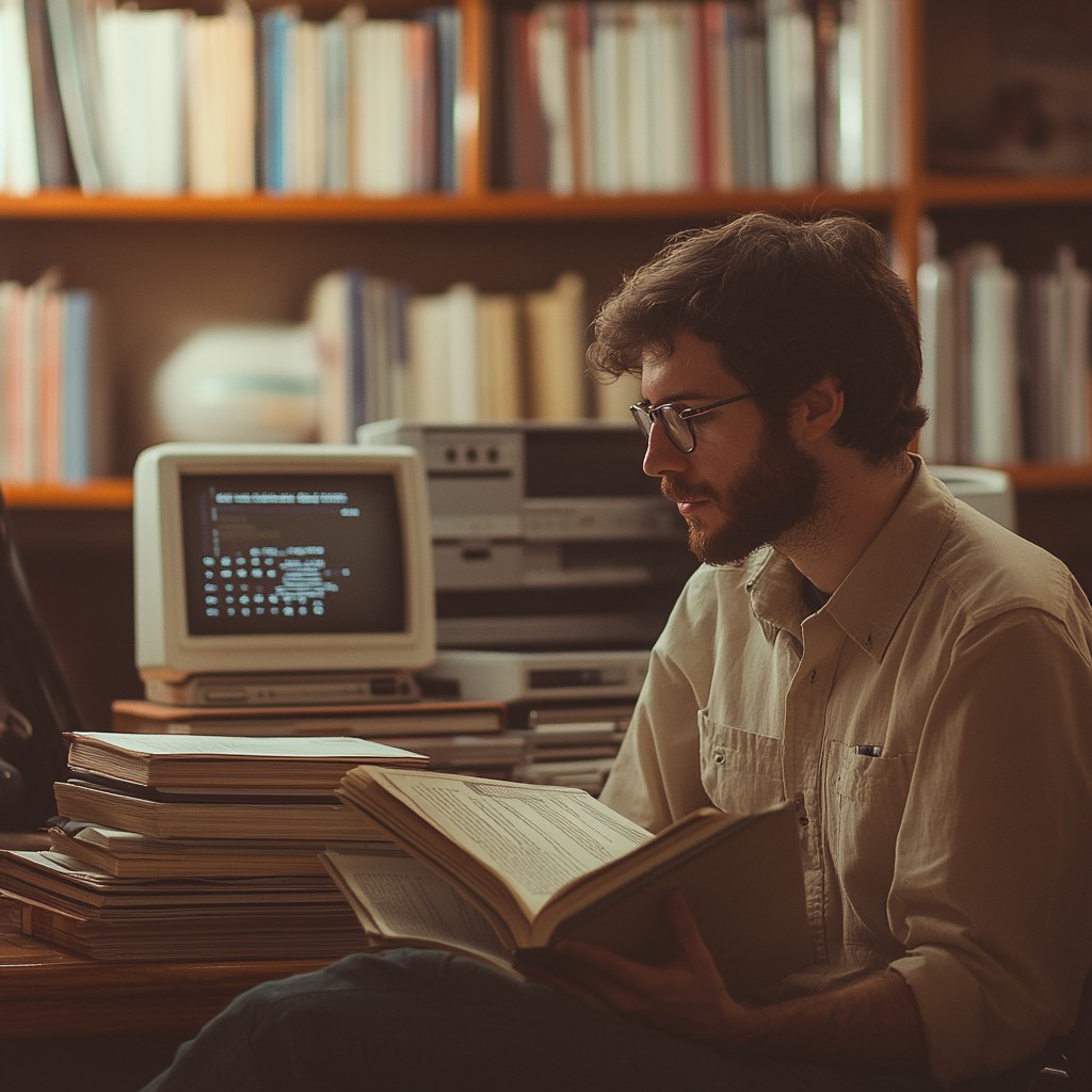 Free Studious Retro Reader Image - Reading, Library, Vintage | Download ...