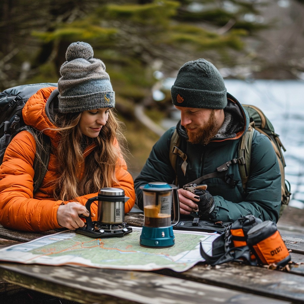 Free Outdoor Adventure Break Image - Hikers, Forest, Winter | Download ...