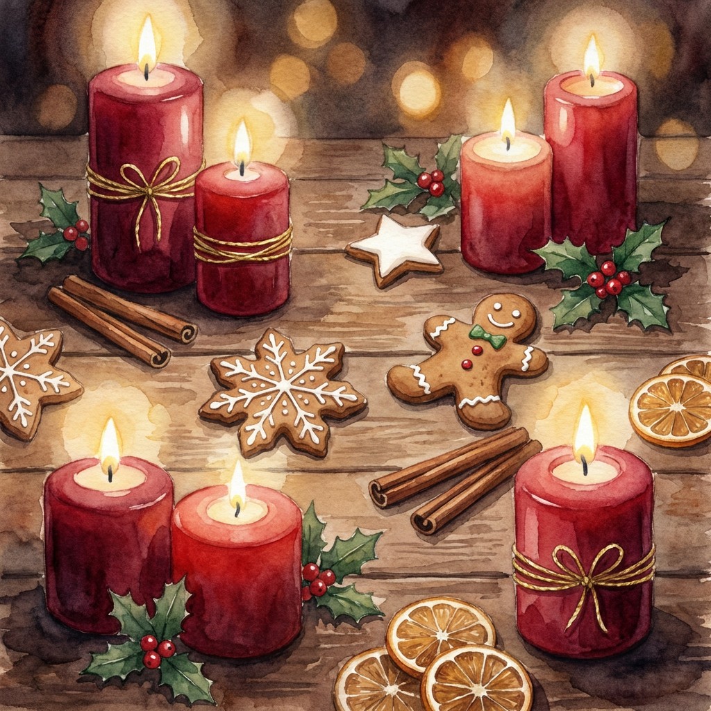 居心地の良いクリスマスキャンドルの画像をダウンロード - キャンドル