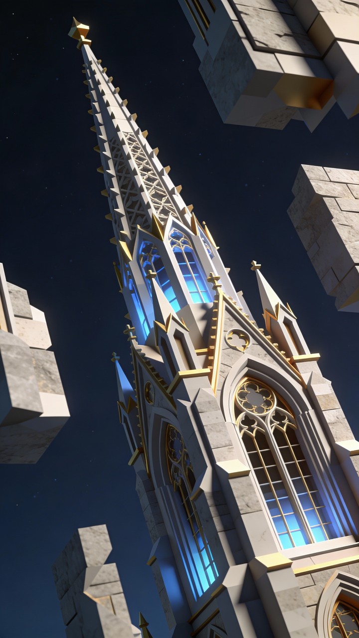 Free Gothic Spire Illuminated Image - Gothic, Cathedral, Spire ...