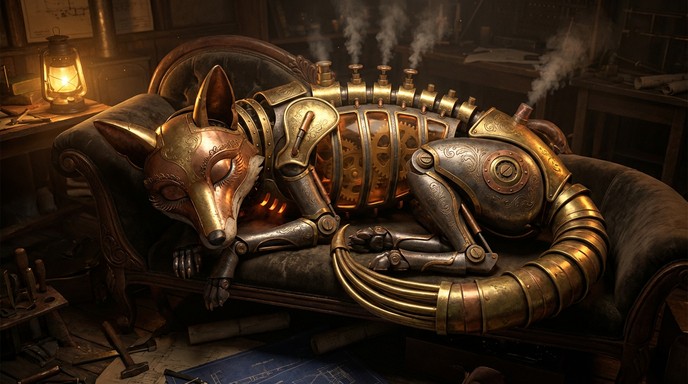 Free Mechanical Lion Masterpiece Image - Steampunk, Lion, Mechanical ...