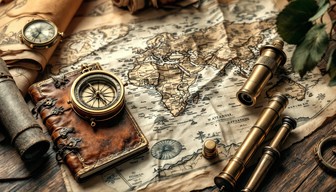 Free Vintage Exploration Tools Image - Compass, Vintage, Maps ...