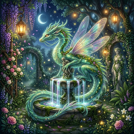 Free Enchanted Garden Dragon Image - Dragon, Serpent, Fantasy ...