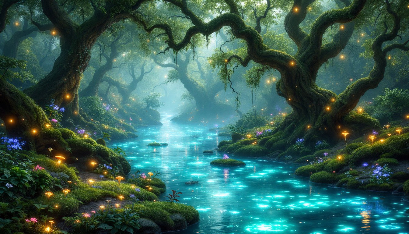 Free Magical Glowing River Image - Forest, Enchanted, Magical ...