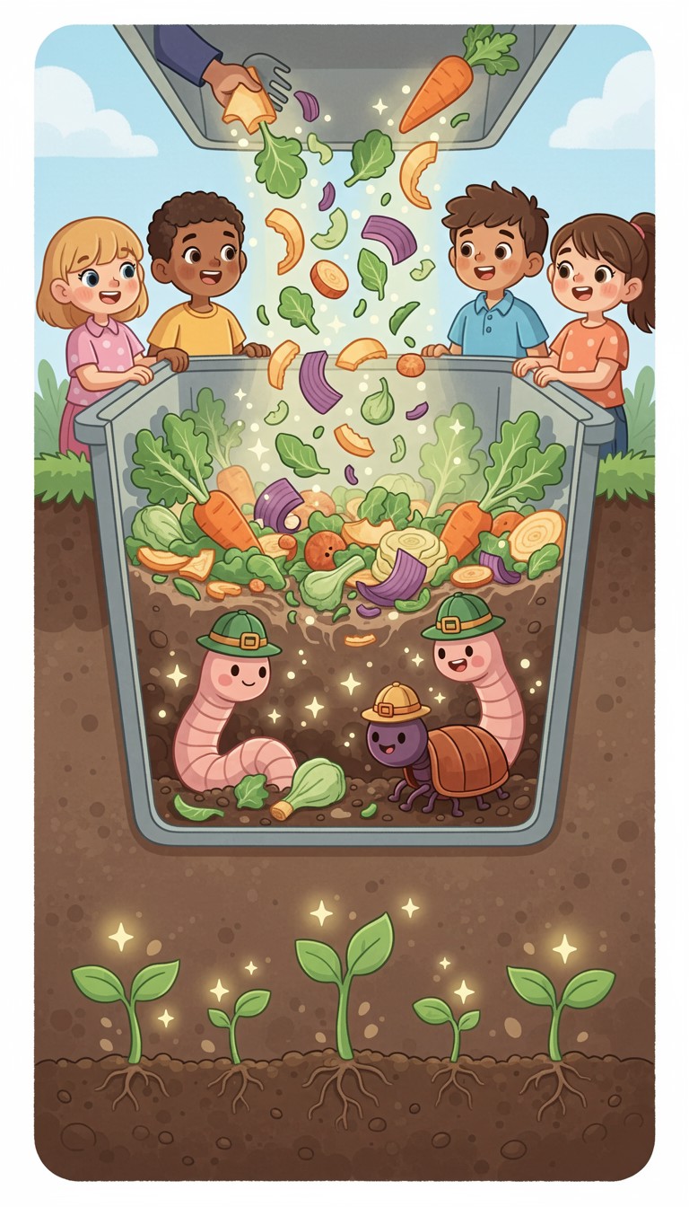 Compost Magic Meme Free Compost Magic Cycle Image - Composting, Children, Earthworms ...