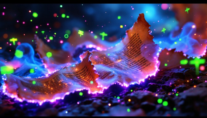 Free Neon Floating Fragments Image - Cyberpunk, Holographic, Neon ...