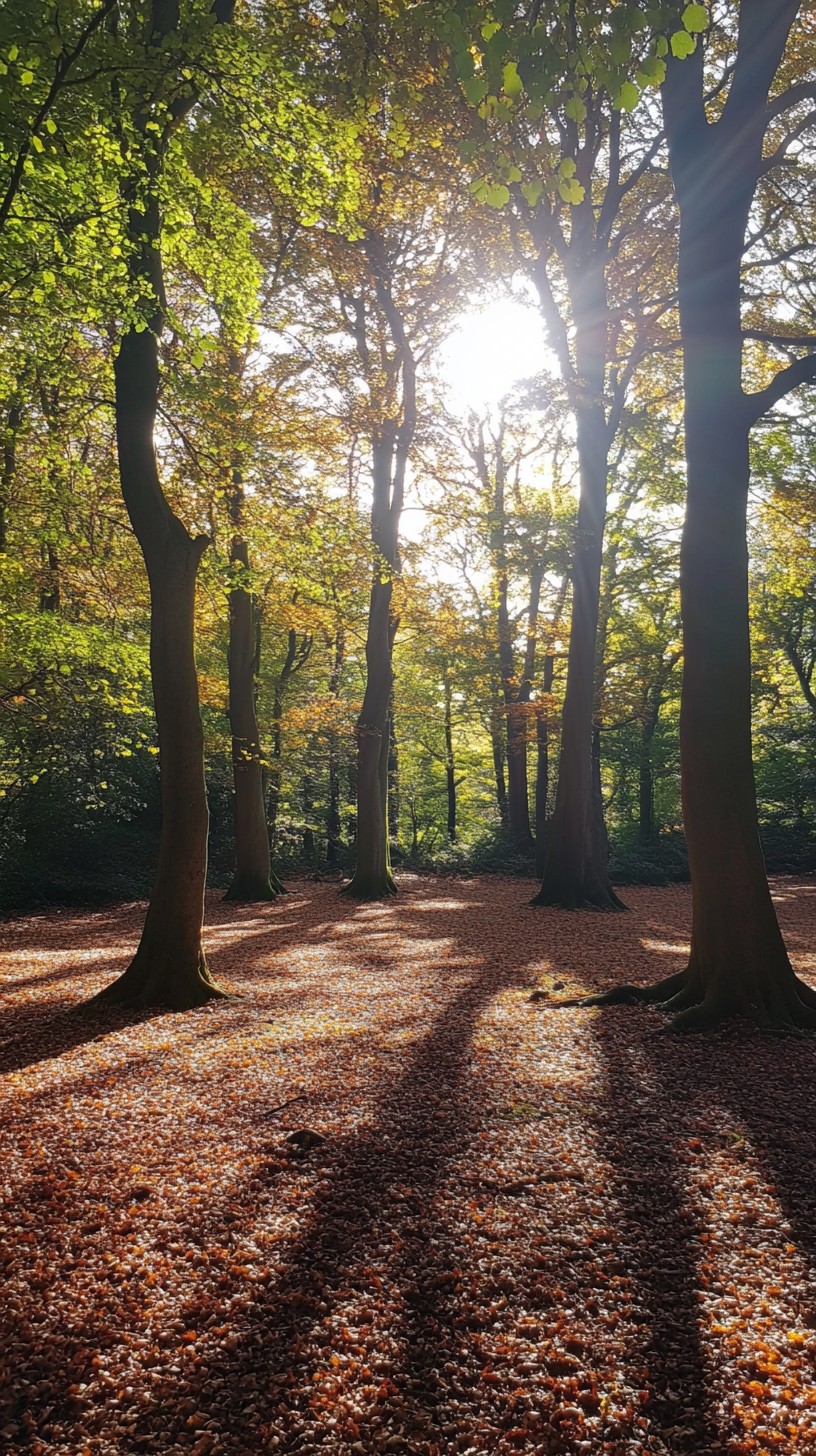 Free Sunlit forest path Photo - Sunlight, Forest, Autumn | Download at ...
