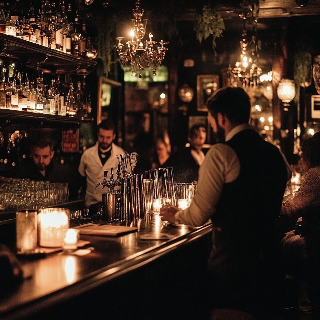 Download Busy night bar Image - Bar, Night, Ambiance | StockCake